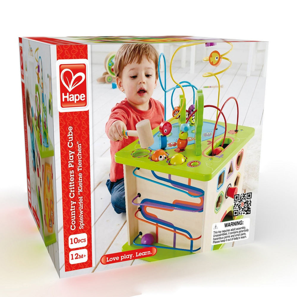 PREORDER Hape - Learning Toys: Country Critters Play Cube