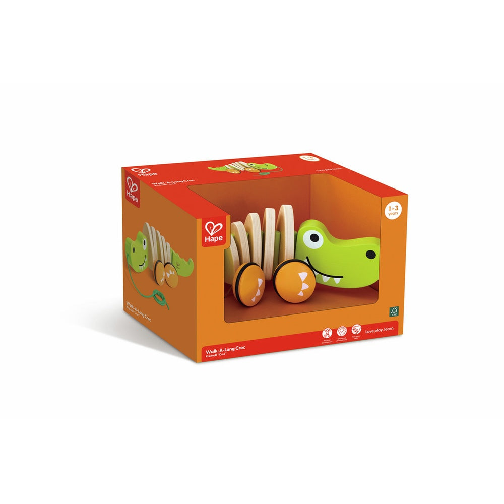 PREORDER Hape - Push & Pull: Walk-A-Long Crocodile