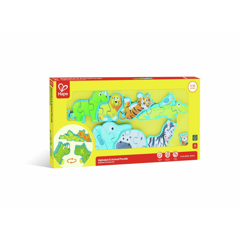 PREORDER Hape - Puzzles: Alphabet & Animal Parade
