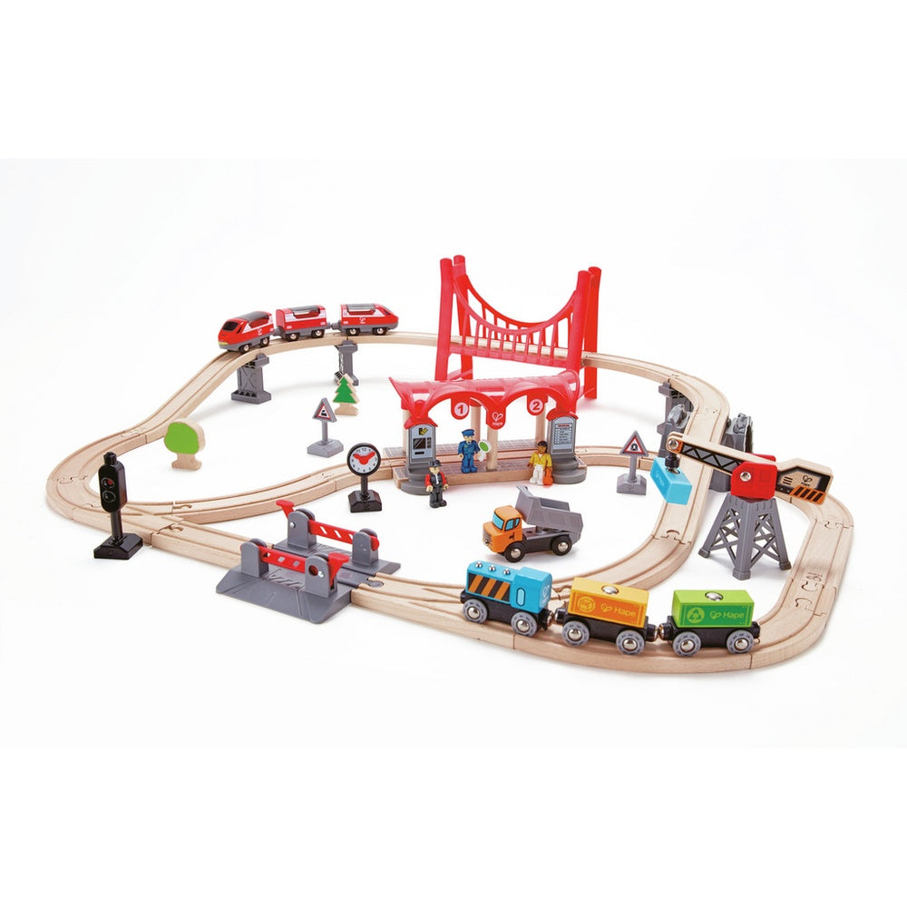 PREORDER Hape - Railway: Busy City Rail Set