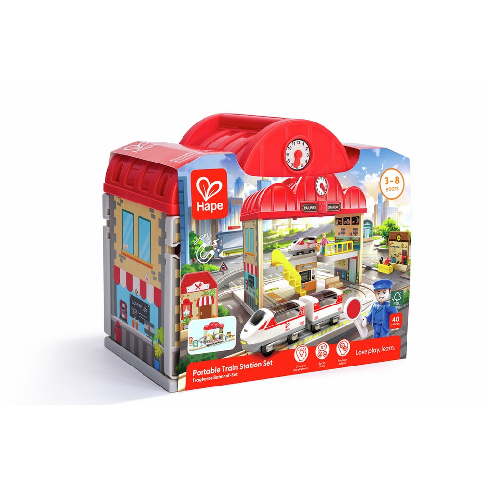 PREORDER Hape - Railway: Portable Train Station Set