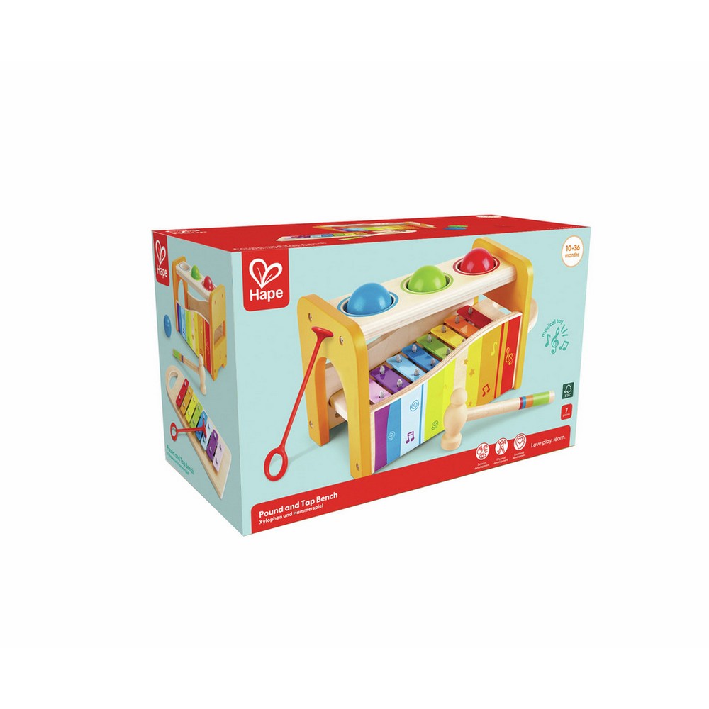 PREORDER Hape - Toddler Music: Pound and Tap Bench