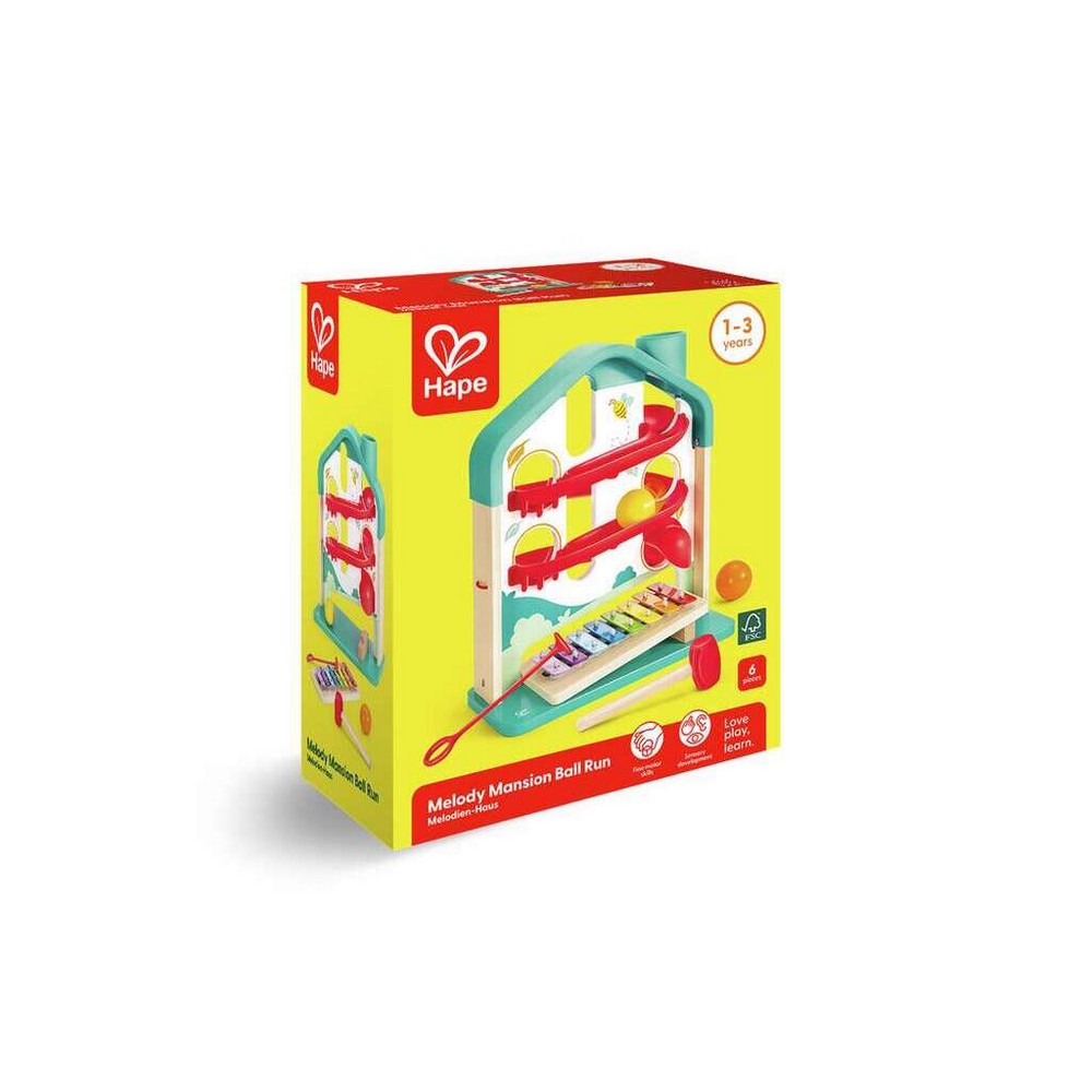 PREORDER Hape - Toddler Music: Melody Mansion Ball Run