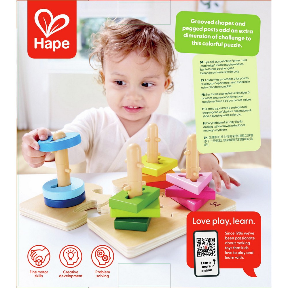 PREORDER Hape - Toddler Toys: Creative Peg Puzzle