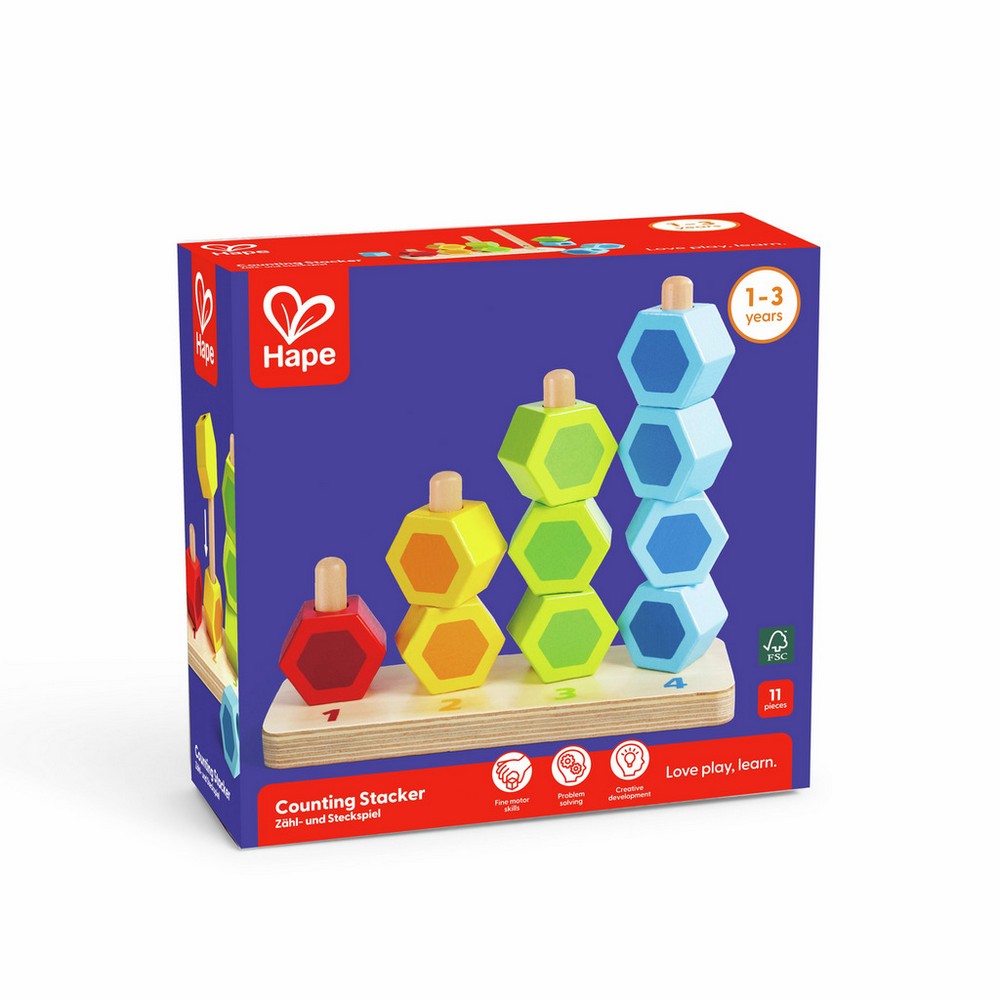 PREORDER Hape - Toddler Toys: Counting Stacker