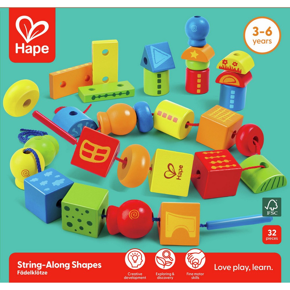 PREORDER Hape - Toddler Toys: String-Along Shapes