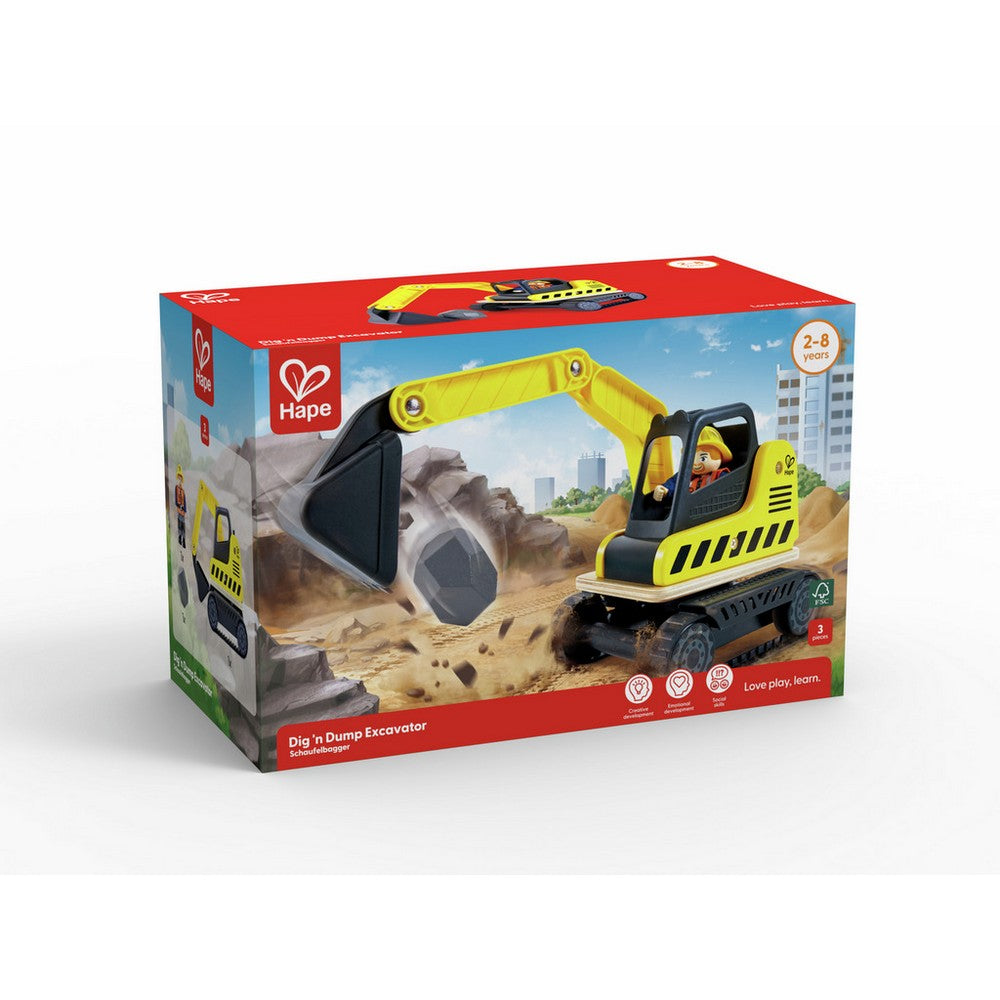 PREORDER Hape - Vehicles & Playsets: Dig'n Dump Excavator