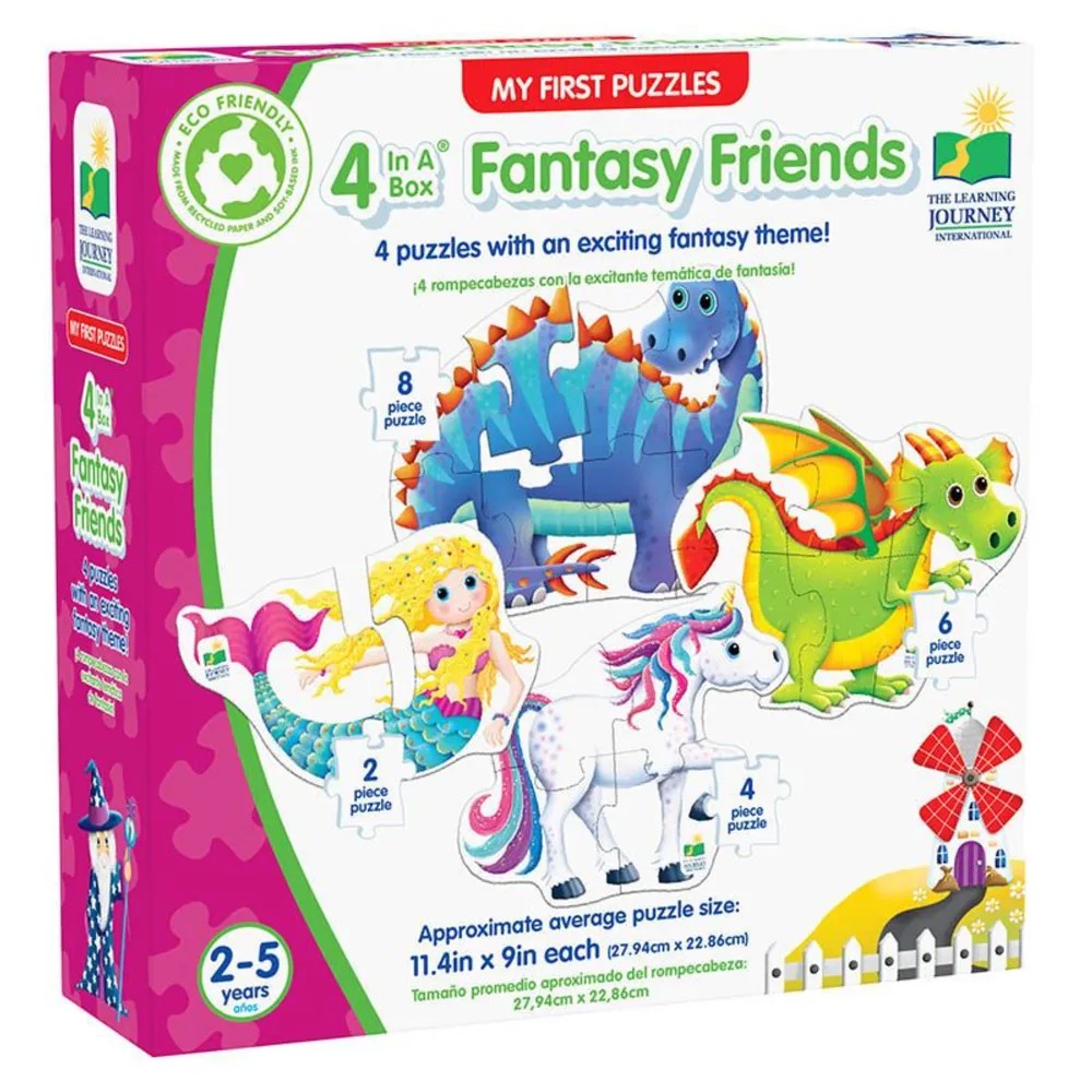 PREORDER Learning Journey: My First Puzzle Sets 4-In-A-Box Puzzles - Fantasy Friends