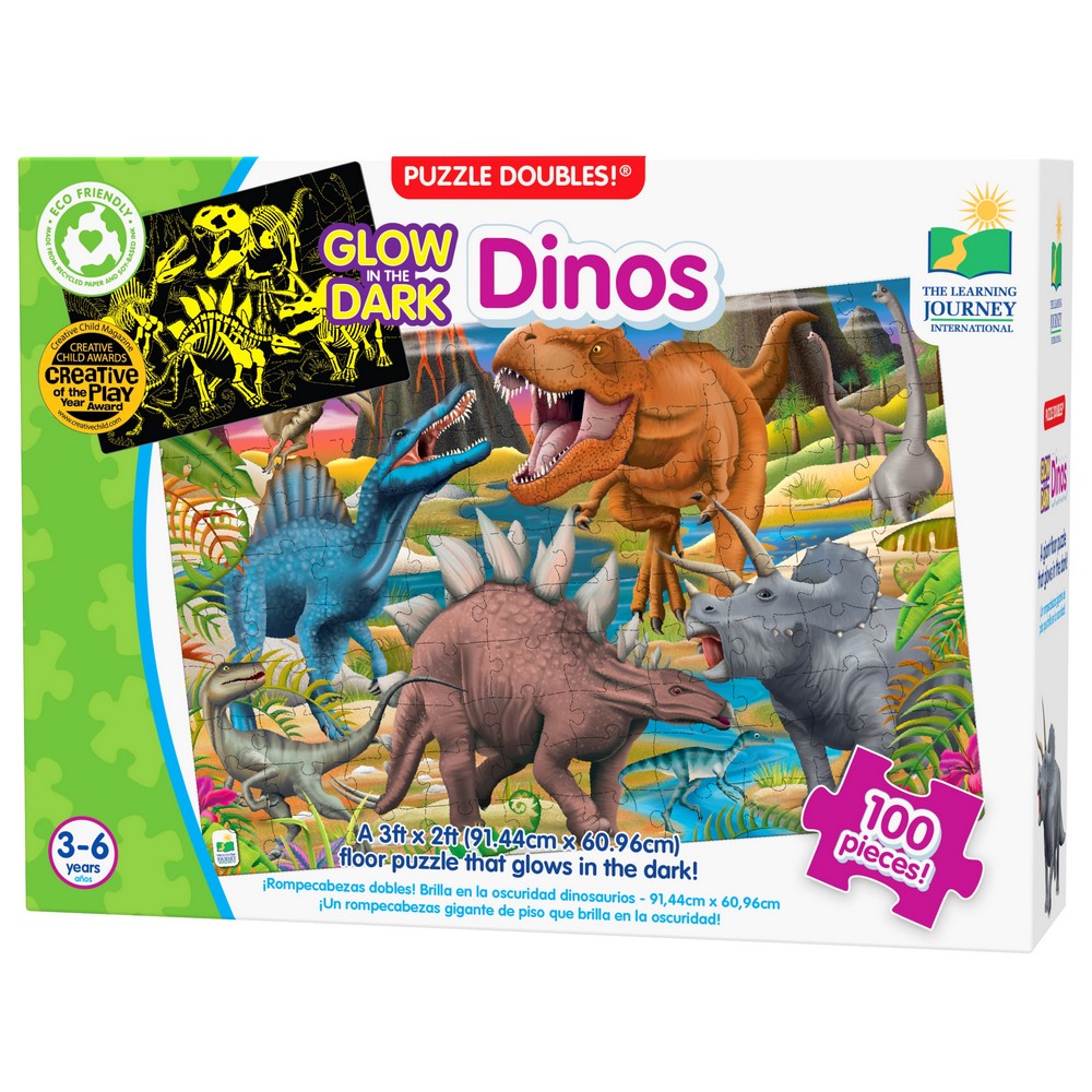 PREORDER Learning Journey: Puzzle Doubles - Glow In The Dark - Dinos