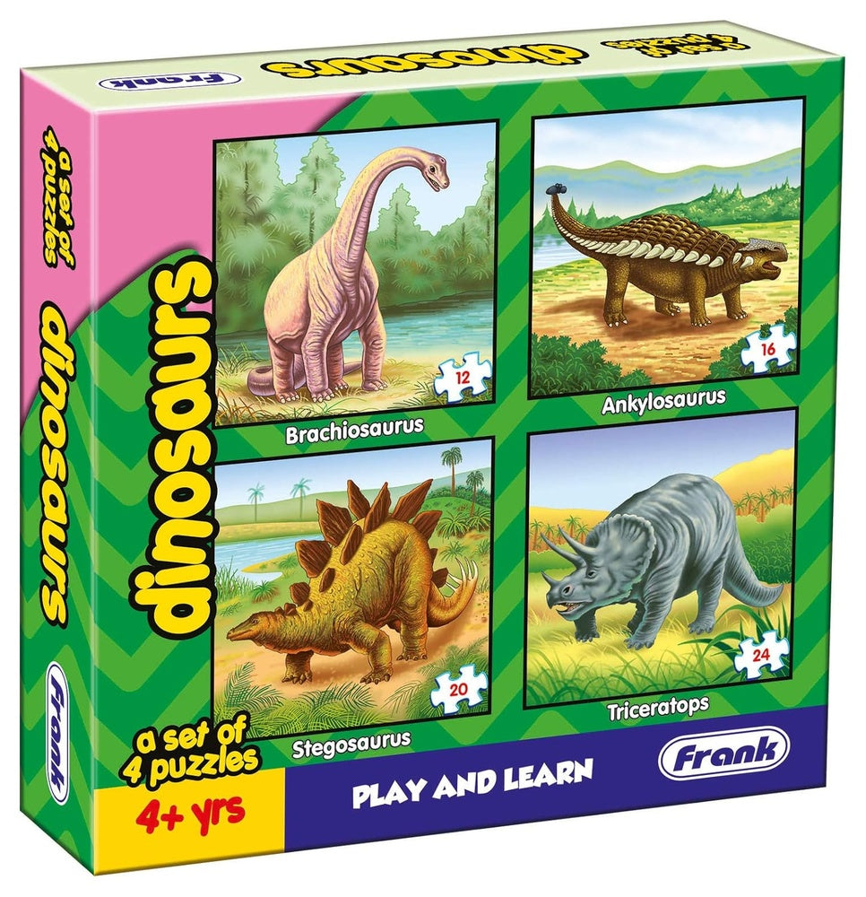 PREORDER Play & Learn Puzzle 4pk - Asst A (Dinosaurs - In the Jungle - My Pets)