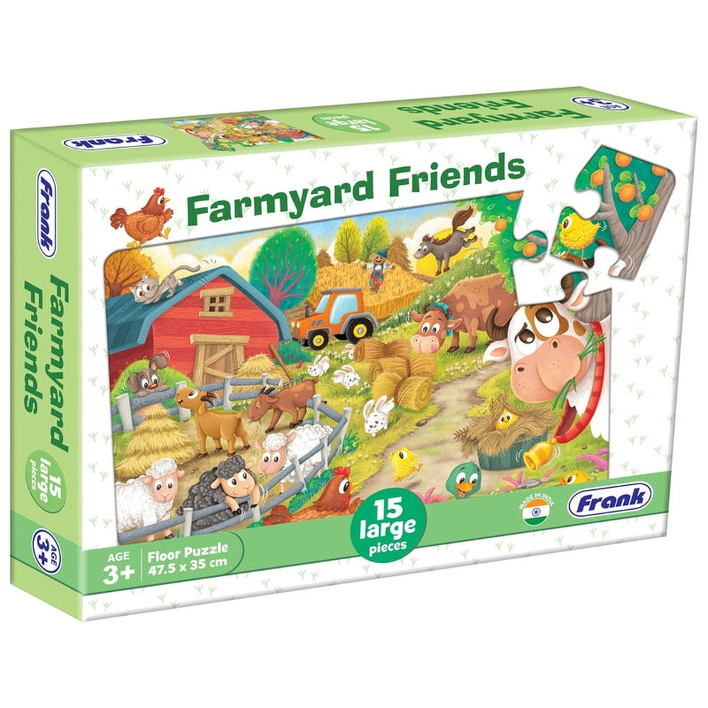 PREORDER 15pce Large Piece Puzzle - Asst A (Farmyard Friends - Under Construction - Unicorn Magic)