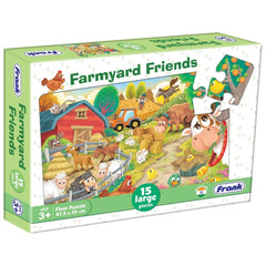 PREORDER 15pce Large Piece Puzzle - Asst A (Farmyard Friends - Under Construction - Unicorn Magic)