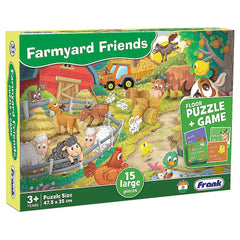 PREORDER 15pce Large Piece Puzzle & Game/Book Set - 2 Asst (Farmyard Friends - Under Construction)