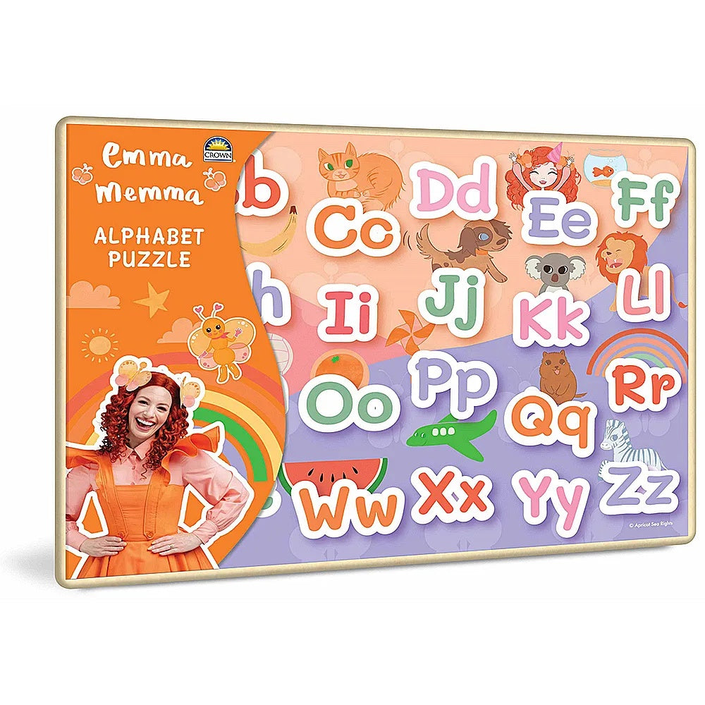 PREORDER Emma Memma Wooden Pin Puzzle - Alphabet