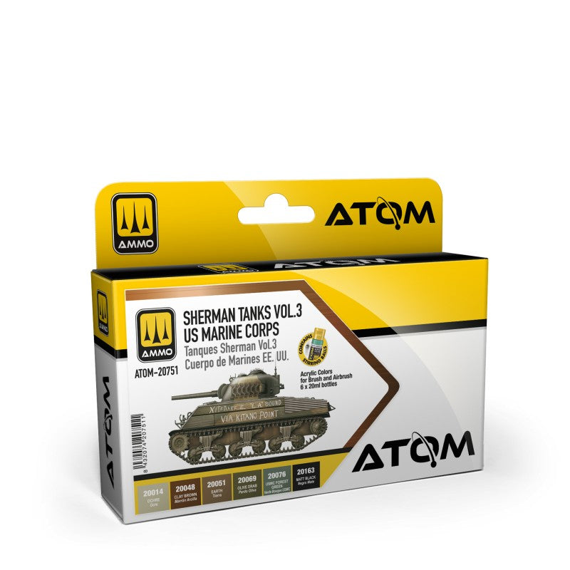 PREORDER Ammo by MIG - ATOM - Atom Sherman Tanks Vol 3 Wwii Us Marine Corps Set