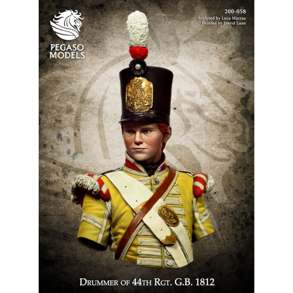 PREORDER Pegaso Models - Drummer of 44th Rgt Bust 200mm