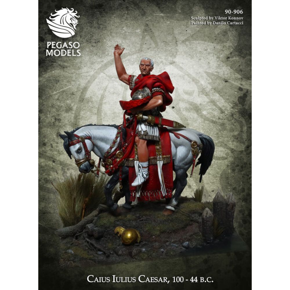 PREORDER Pegaso Models - Caius Iulius Caesar 90mm on horse