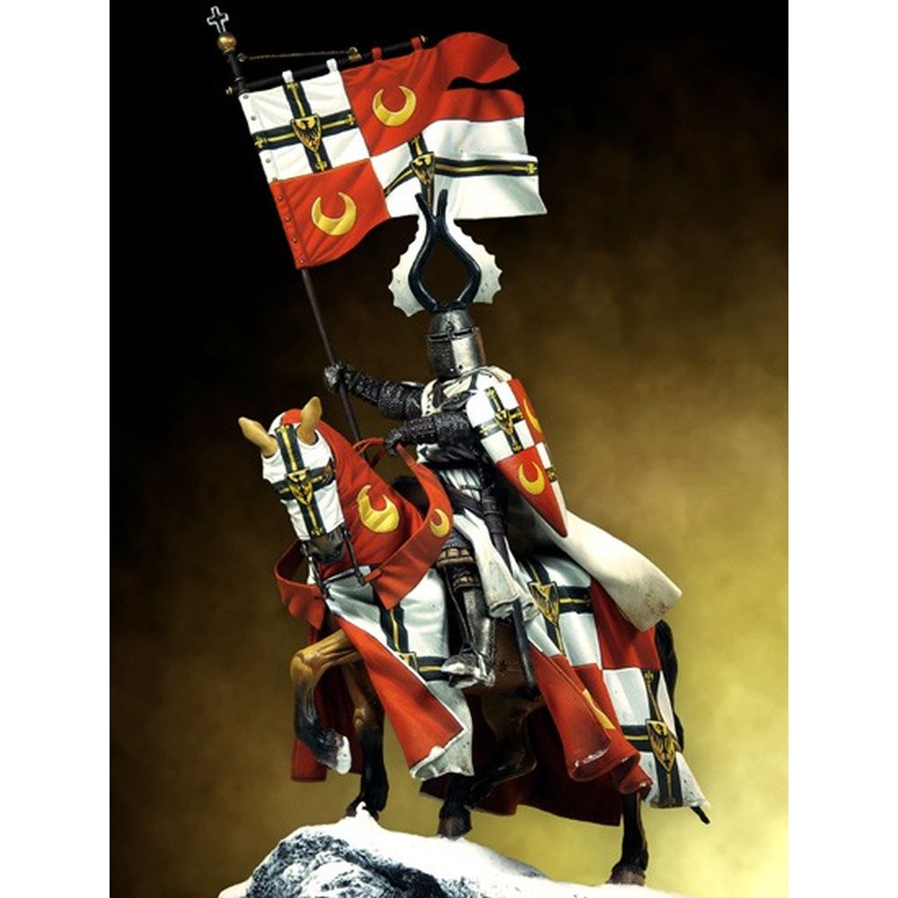 PREORDER Pegaso Models - Teutonic Knight on Horse 90mm on horse