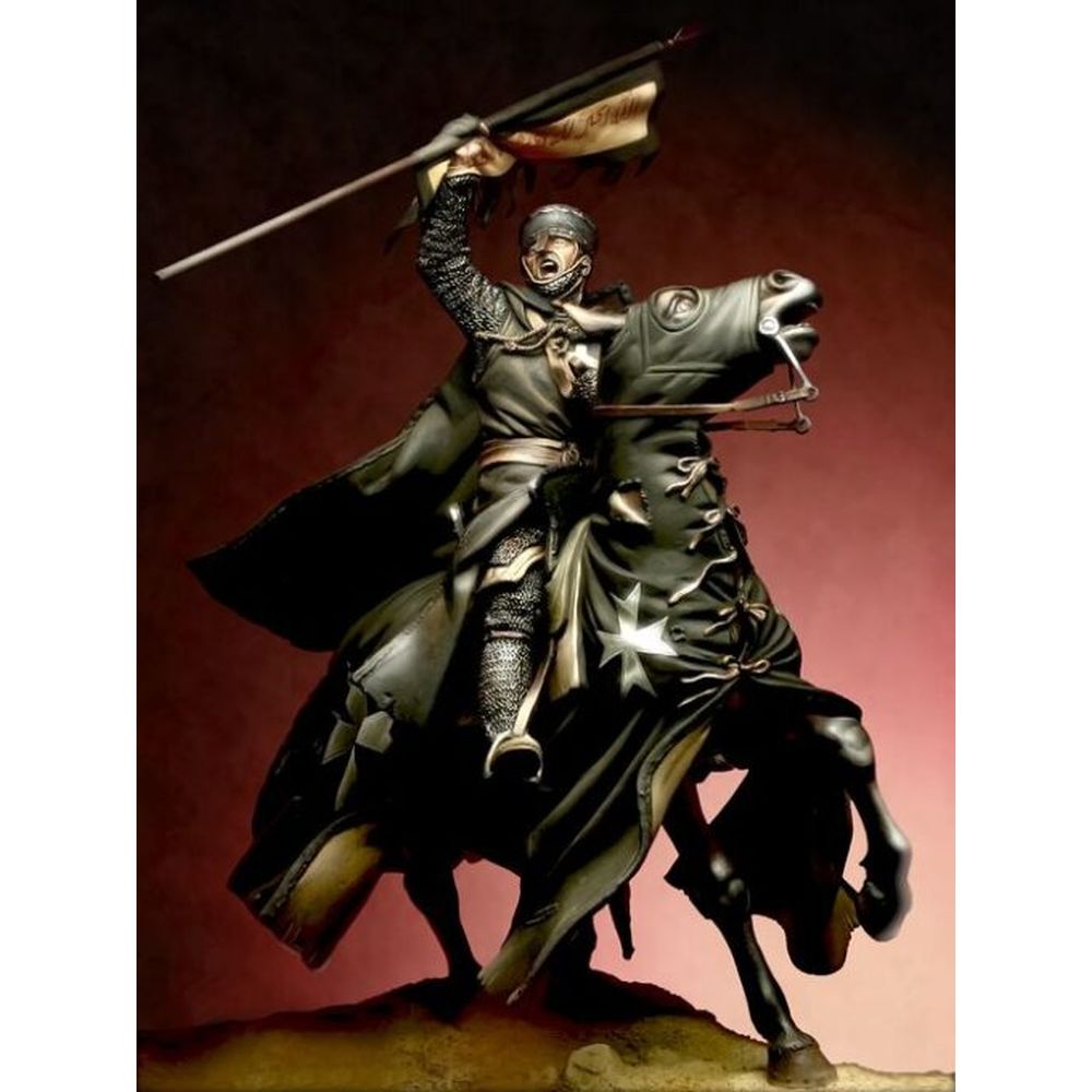PREORDER Pegaso Models - Saint John Order Knight 90mm on horse