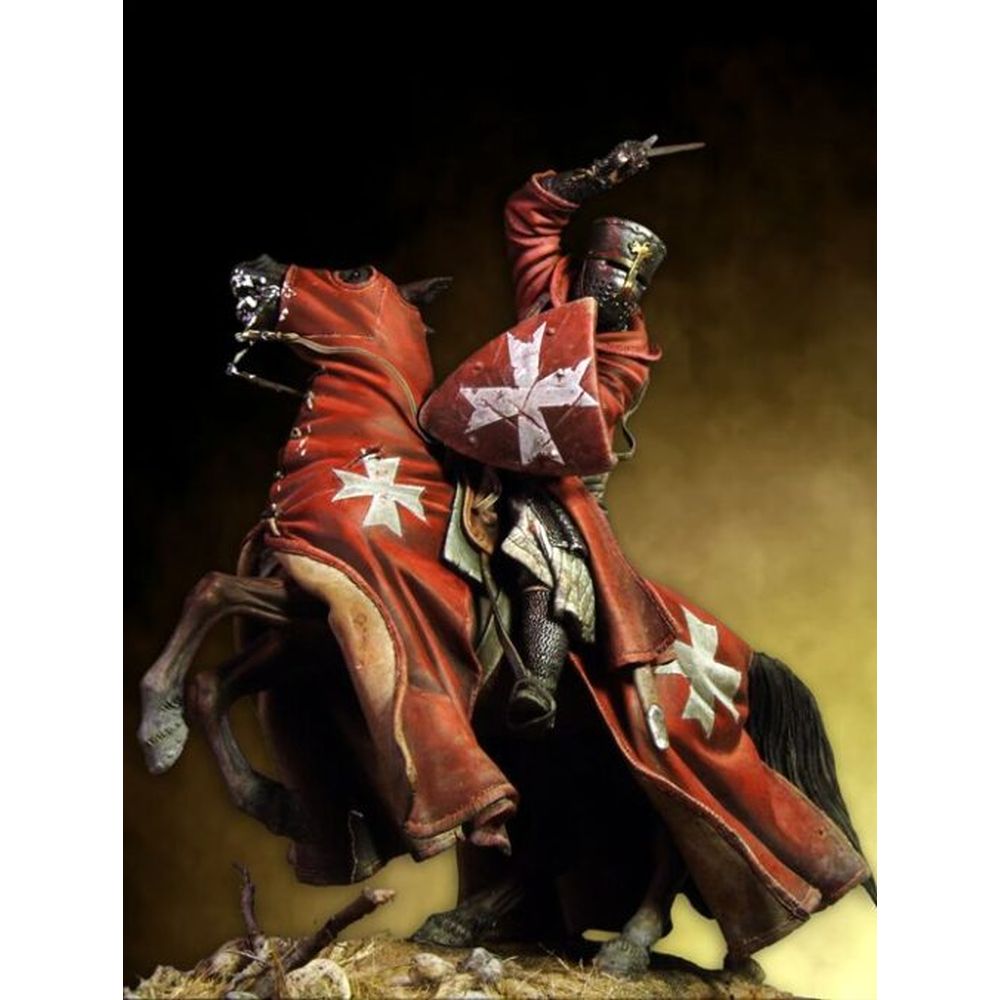 PREORDER Pegaso Models - Brother Knight of Saint John 90mm on horse