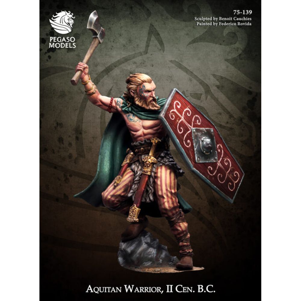PREORDER Pegaso Models - Aquitan Warrior 75mm on foot