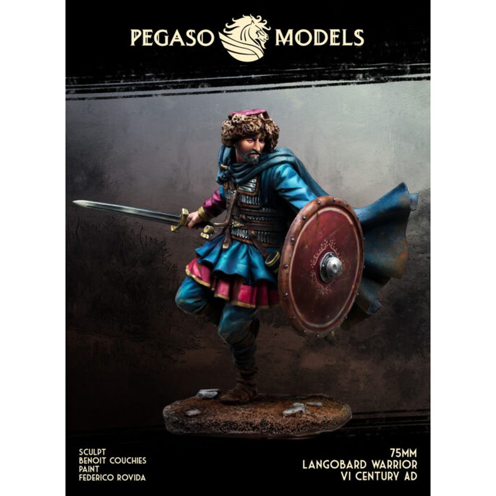 PREORDER Pegaso Models - Langobard Warrior 75mm on foot