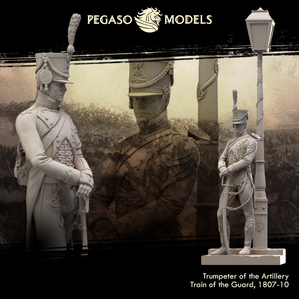 PREORDER Pegaso Models - Trumpeter of the Artillery Train of the Guard; 1807-10 75mm on foot