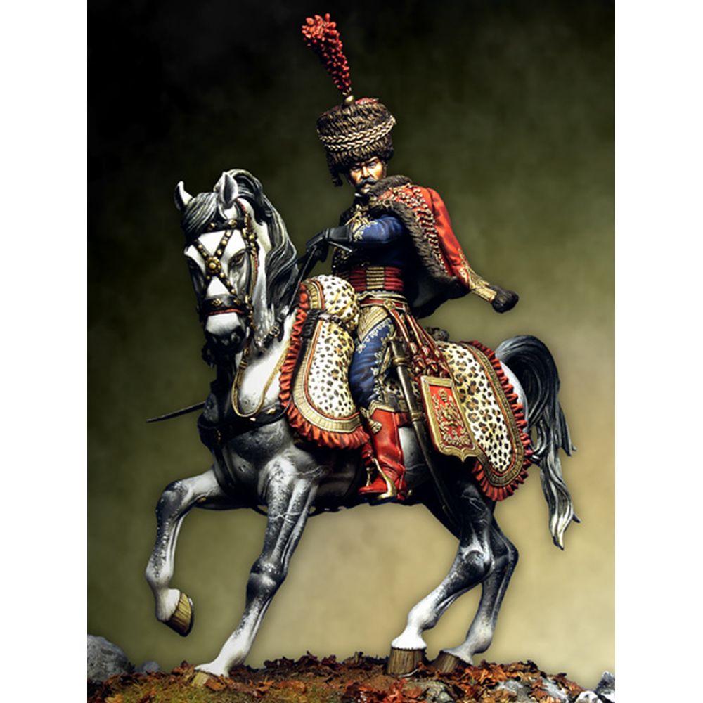 PREORDER Pegaso Models - Captan of Hussars 75mm on horse