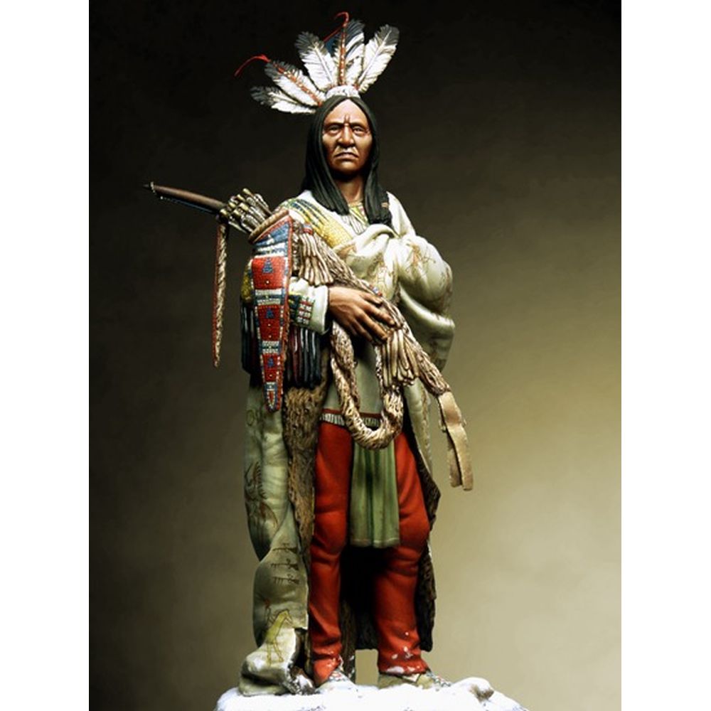 PREORDER Pegaso Models - Hidatsa Warrior 75mm on foot CLASSICS