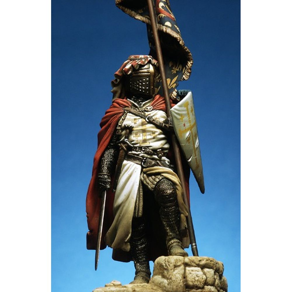 PREORDER Pegaso Models - Standardbearer of Charles of Anjou 75mm on foot CLASSICS
