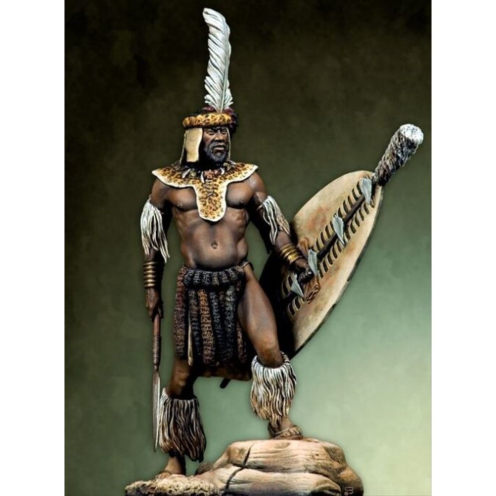PREORDER Pegaso Models - Izinduna Zulu 75mm on foot CLASSICS