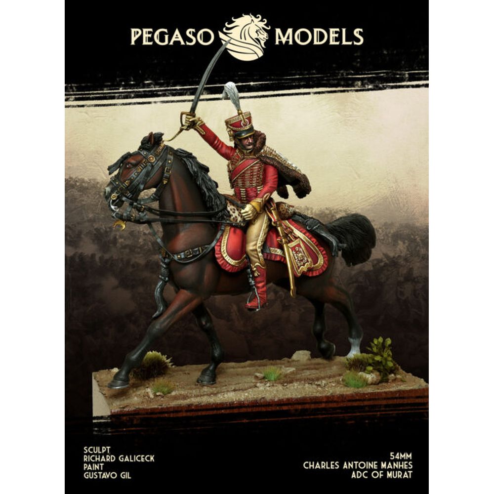 PREORDER Pegaso Models - Charles Antoine Manhes ? adc of Murat 54mm on horse