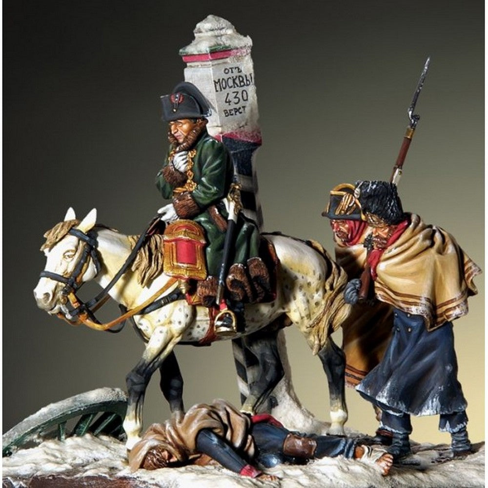 PREORDER Pegaso Models - The withdrawing of Napoleon 54mm on horse CLASSICS
