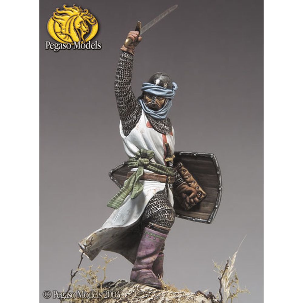 PREORDER Pegaso Models - Holy Land Knight 54mm on foot CLASSICS