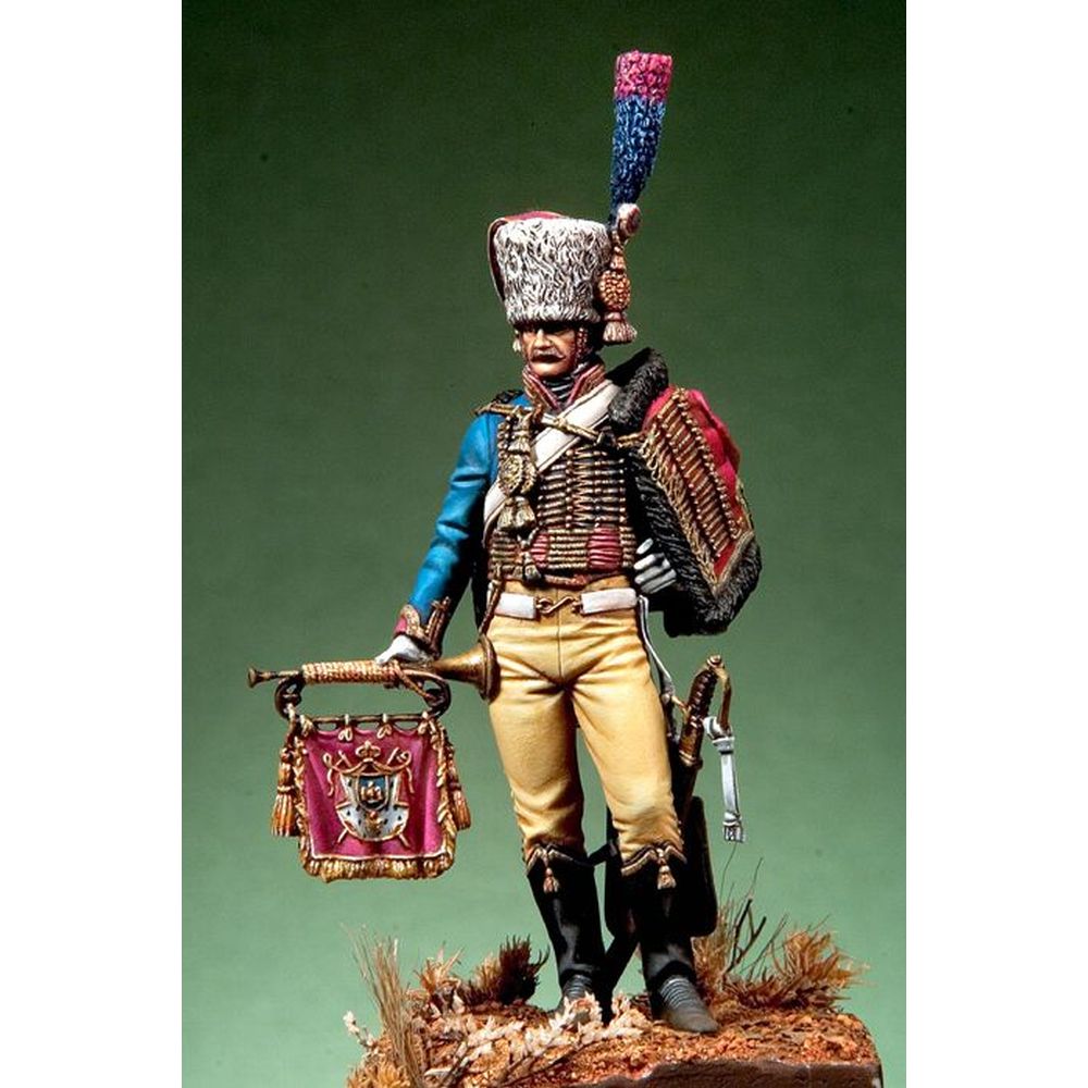 PREORDER Pegaso Models - Chasseur Trumpeter of the Imperial Guard 54mm on foot CLASSICS