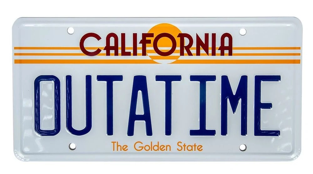 PREORDER Back To The Future: OUTATIME License Plate