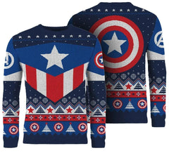 PREORDER Captain America Christmas Jumper (Size XS)