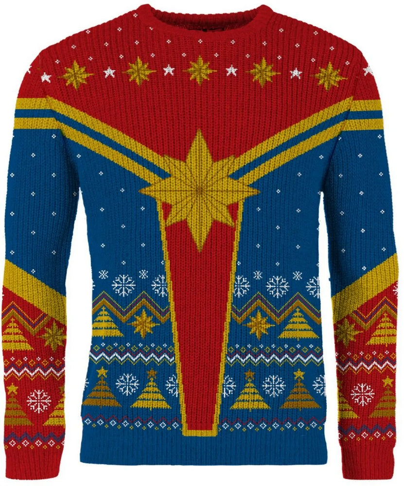 PREORDER Captain Marvel Christmas Jumper (Size XS)