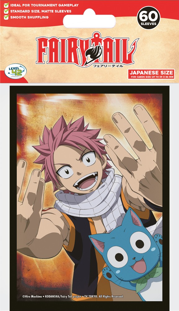 PREORDER Player's Choice - Licensed Heroes of Fairy Tail Japanese Size Sleeves - Natsu & Happy (62x89mm)