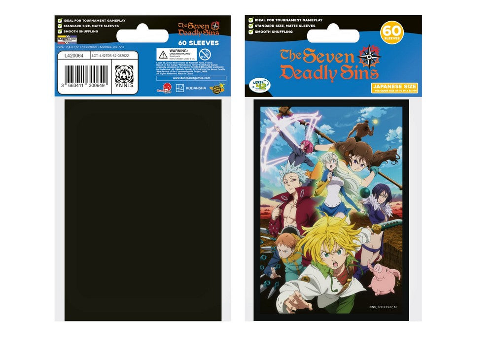 PREORDER Player's Choice - Licensed Seven Deadly Sins Yu-Gi-Oh sized Sleeves Battle Team (62x89mm)