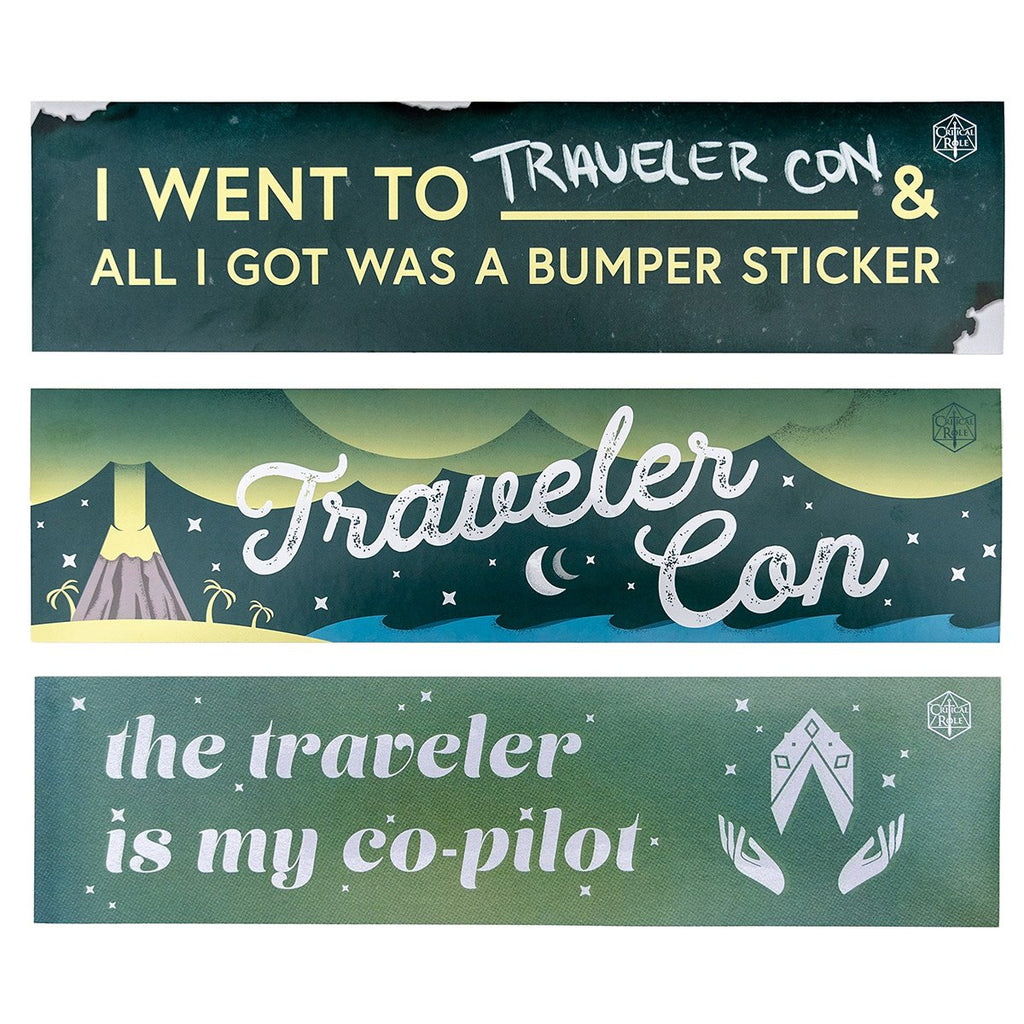 PREORDER Darrington Press - Traveler Con Bumper Sticker 3-Pack Set