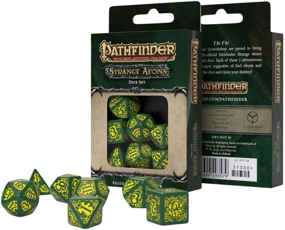 PREORDER Q Workshop: Pathfinder Strange Aeons Dice Set 7