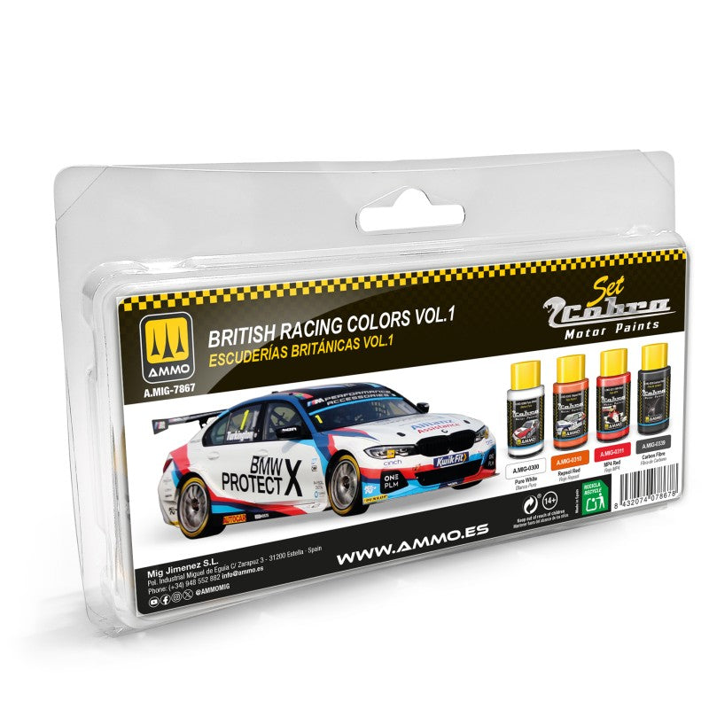 PREORDER Ammo by MIG - Cobra Motor - British Racing Colors Vol.1 Set
