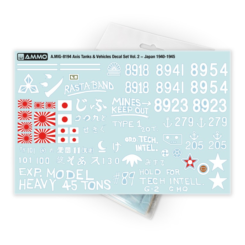 PREORDER Ammo by MIG - Axis Tanks & Vehicles Decal Set Vol. 2