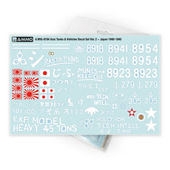 PREORDER Ammo by MIG - Axis Tanks & Vehicles Decal Set Vol. 2