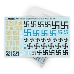 PREORDER Ammo by MIG - Axis Tanks & Vehicles Decal Set Vol. 3