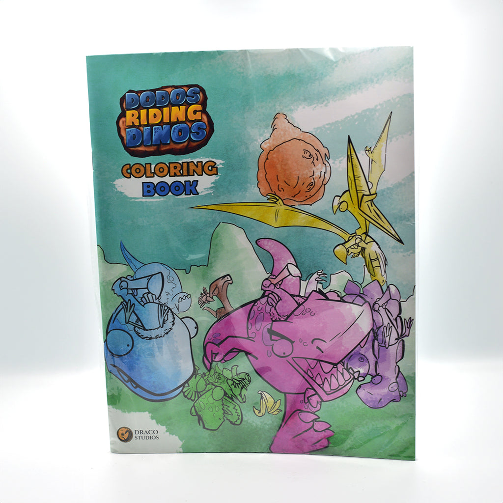 PREORDER Draco Studios: Dodos Riding Dinos: Coloring Book