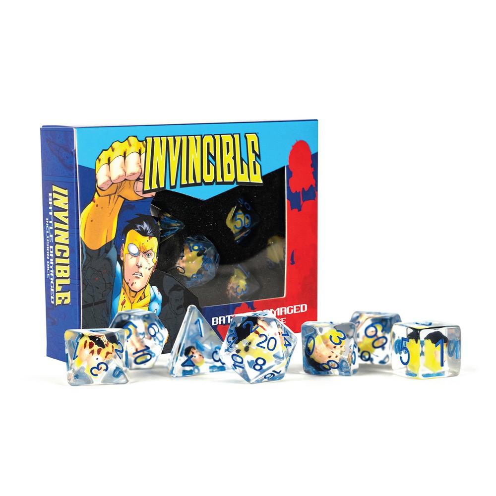 PREORDER Fanroll: Invincible Blood Damaged Resin Poly Dice Set