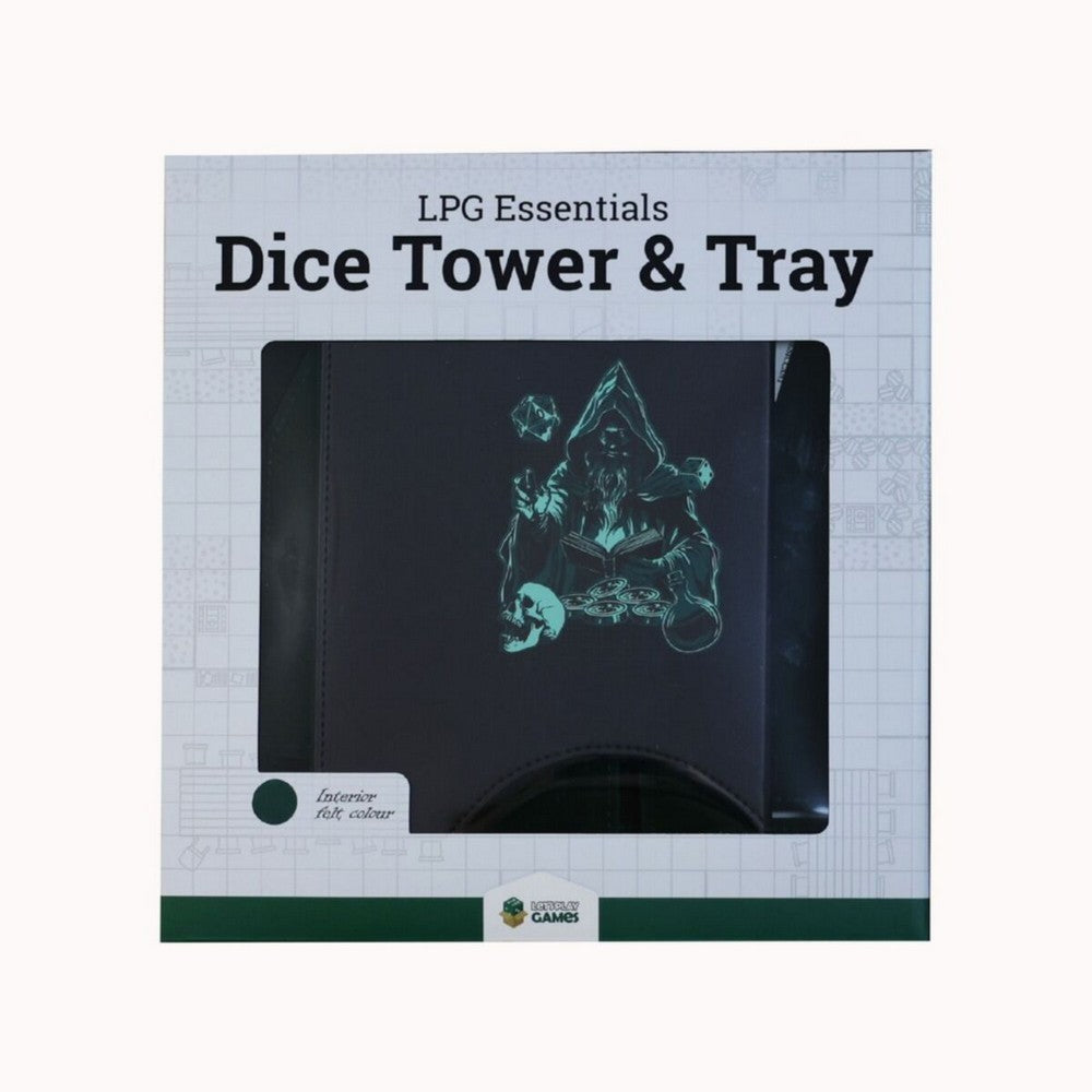 LPG Essentials Dice Tower and Mat Cobalt / Pale Cyan