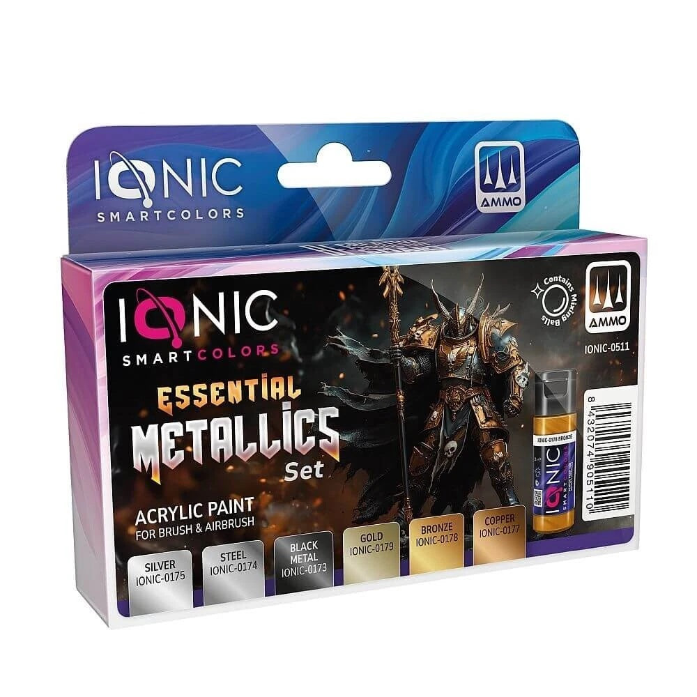 PREORDER Ionic - Acrylic Paints - Essential Metallics Set